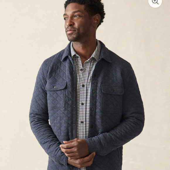 Men's Quilted Jacket - Navy